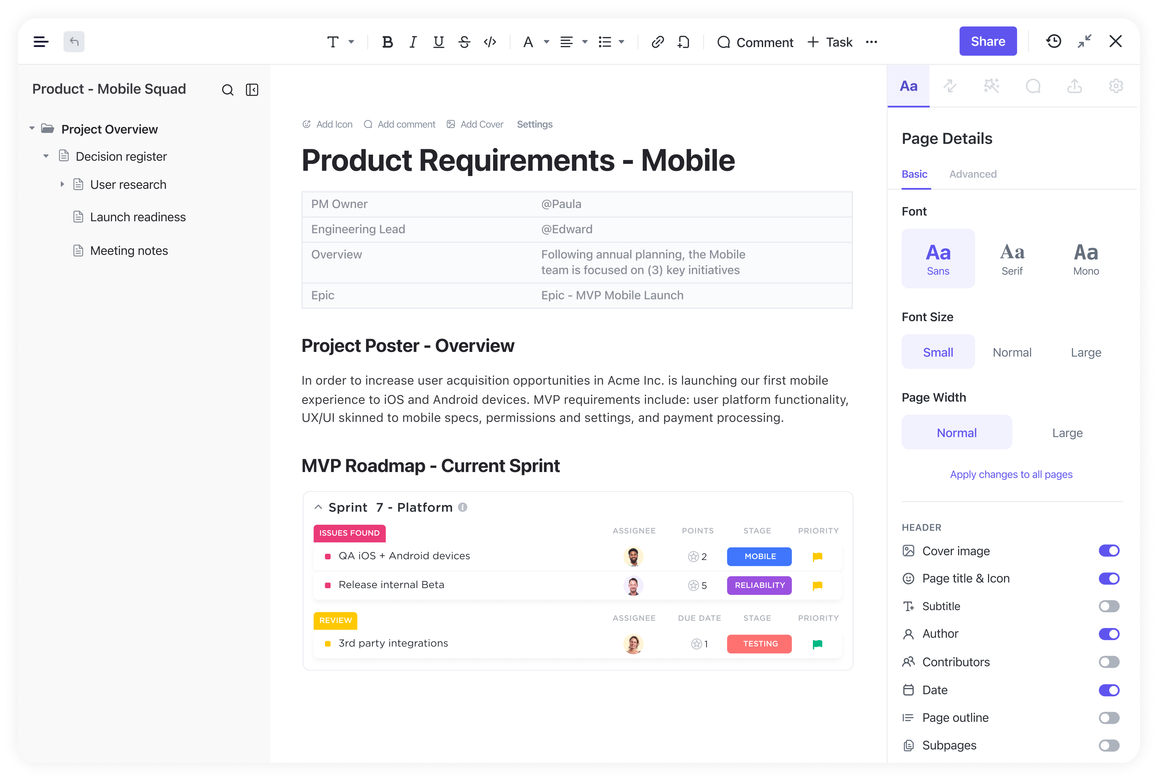 Cross-linking Docs and Tasks